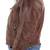 Men’s brown lambskin leather jacket 2 pocket & café racer style