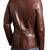 Men’s brown  genuine lambskin leather jacket 4 pocket & button style