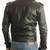 Men’s black lambskin leather jacket - asymmetrical &  belted cuffs style