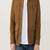 Men’s brown  suede genuine lambskin leather jacket-4 pocket & button