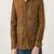 Men’s brown  suede genuine lambskin leather jacket-4 pocket & button