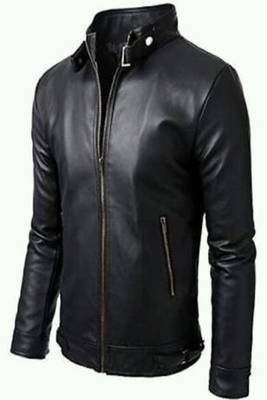 men's black lambskin leather jacket classic zip up style modern timeless 1