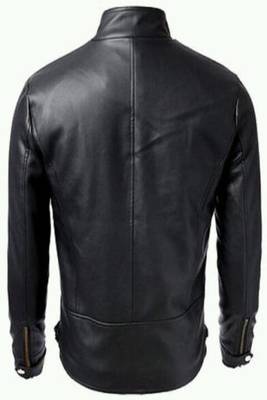 men's black lambskin leather jacket classic zip up style modern timeless 2