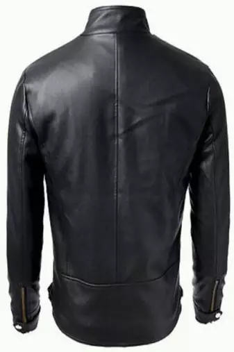 men's black lambskin leather jacket classic zip up style modern timeless