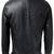 Men’s black lambskin leather jacket- café racer  style