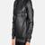 Men's black genuine lambskin leather jacket- straight zip & 2 pocket  style