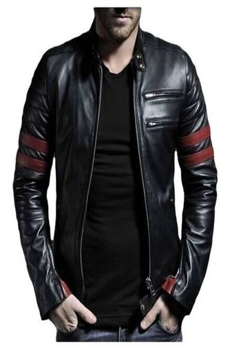 men's black lambskin leather jacket classic zip up style modern luxury