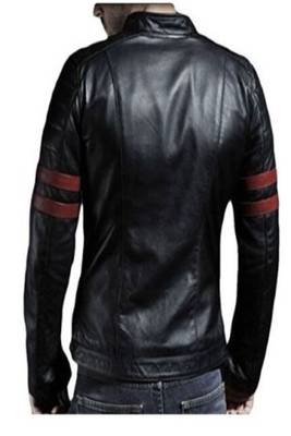 men's black lambskin leather jacket classic zip up style modern luxury 2