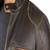 men's brown lambskin leather jacket rub off zip skin & café racer style