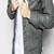 men's gray genuine lambskin leather jacket-2 pocket & button style