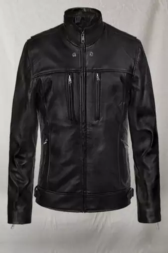men's black lambskin leather jacket classic zip up style modern deluxe