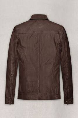 men's coffee brown lambskin leather biker jacket adjustable belted waist premium 2