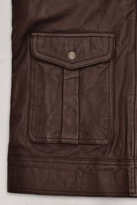 men's coffee brown lambskin leather biker jacket adjustable belted waist premium 4