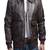 Men's brown genuine lambskin leather bomber jacket motorcycle rib cuffs waist