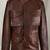 Men's brown genuine lambskin leather envelope pocket jacket motorcycle