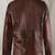 Men's brown genuine lambskin leather envelope pocket jacket motorcycle