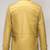 Mens yellow color design  genuine lambskin leather jacket biker zip & café racer style