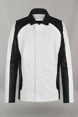 men's white lambskin leather biker jacket classic moto zip style unique 1
