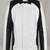 Men's white black design genuine lambskin leather jacket biker motorcycle