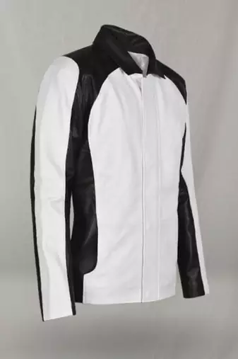 men's white lambskin leather biker jacket classic moto zip style unique