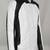 Men's white black design genuine lambskin leather jacket biker motorcycle