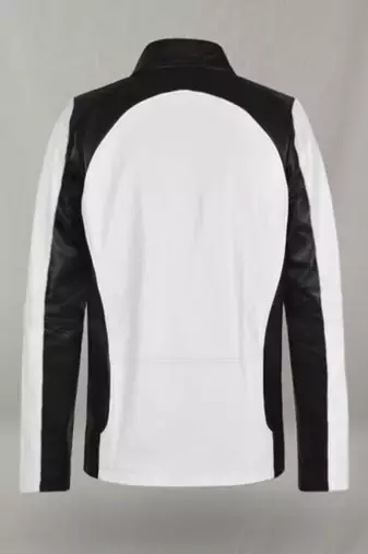men's white lambskin leather biker jacket classic moto zip style unique