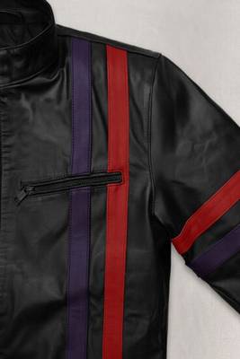 men's black lambskin leather biker jacket classic moto zip style modern superior 4
