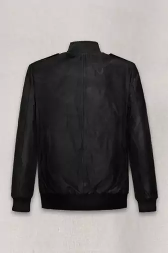 men's black lambskin leather biker jacket classic moto zip style modern refined