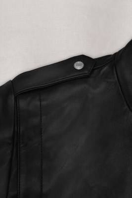 men's black lambskin leather biker jacket classic moto zip style modern refined 3