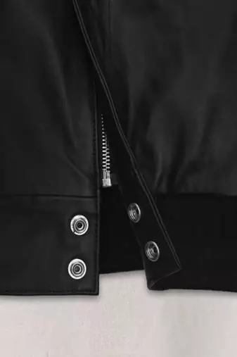 men's black lambskin leather biker jacket classic moto zip style modern refined