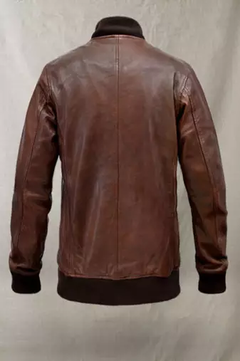 men's brown lambskin leather biker jacket classic moto zip style advanced