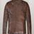 Mens brown genuine lambskin leather jacket 4 pockets rub off  style