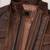 Mens brown genuine lambskin leather jacket 4 pockets rub off  style
