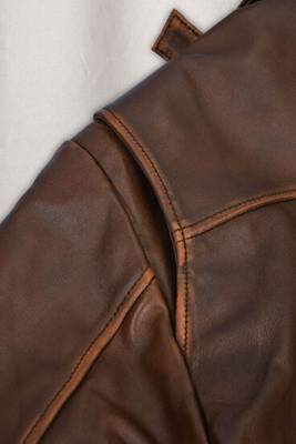 men's brown premium lambskin leather jacket distressed vintage finish exclusive 4