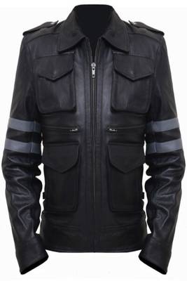 men's black lambskin leather biker jacket classic moto zip style modern elegant 1