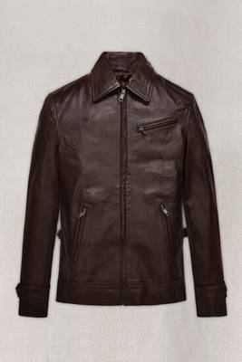 men's burgundy lambskin leather biker jacket classic moto zip style premium 1