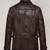 Burgundy men's genuine lambskin leather jacket biker style look