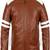 Men's café racer brown genuine lambskin leather jacket riding biker style quilted