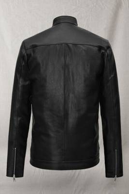 men's black lambskin leather biker jacket classic moto zip style modern versatile 3