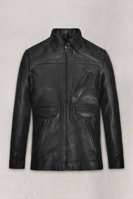 men's black lambskin leather biker jacket classic moto zip style modern timeless 2