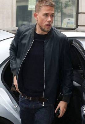 men's black lambskin leather bomber jacket ribbed cuffs and waist authentic 1