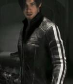Men's black with white strip café racer genuine lambskin leather jacket multiple zip &  biker style