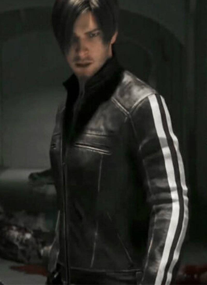 Men's black with white strip café racer genuine lambskin leather jacket multiple zip &  biker style