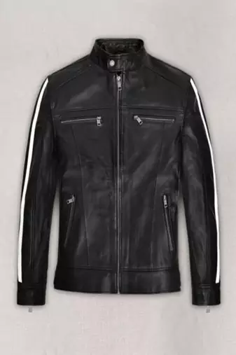 men's white lambskin leather biker jacket classic moto zip style original