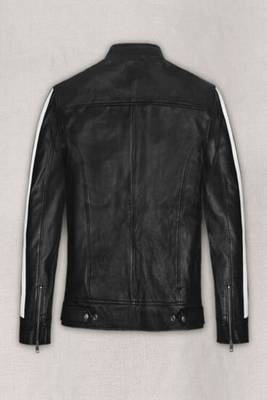 men's white lambskin leather biker jacket classic moto zip style original 3