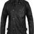 Men's black genuine lambskin leather jacket multiple zip & button biker style