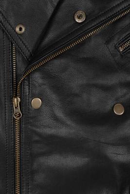 men's black lambskin leather biker jacket classic moto zip style modern luxury 4