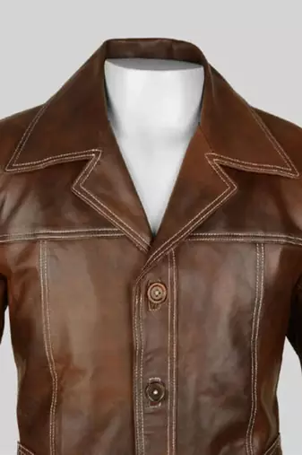 men's brown lambskin leather trucker jacket rugged trucker style premium