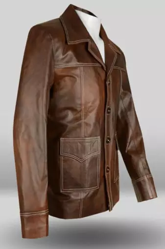 men's brown lambskin leather trucker jacket rugged trucker style premium