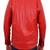 men's red genuine lambskin leather jacket  biker style zipper